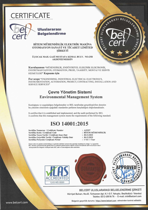 Bitem Mühendislik Sertifikalar