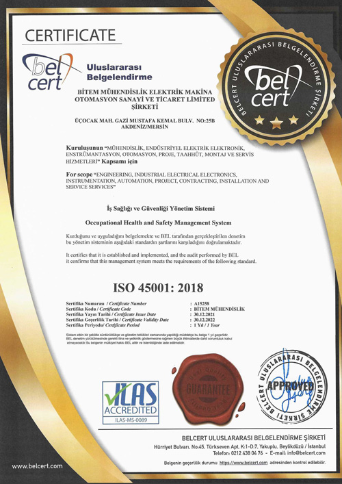 Bitem Mühendislik Sertifikalar